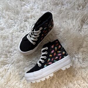 Colorful Ice Cream Print Kids Sneakers